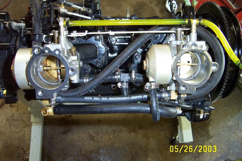 Mirage Jet Boat/Engine Rebuild/MJBE Disassy Carbs 1